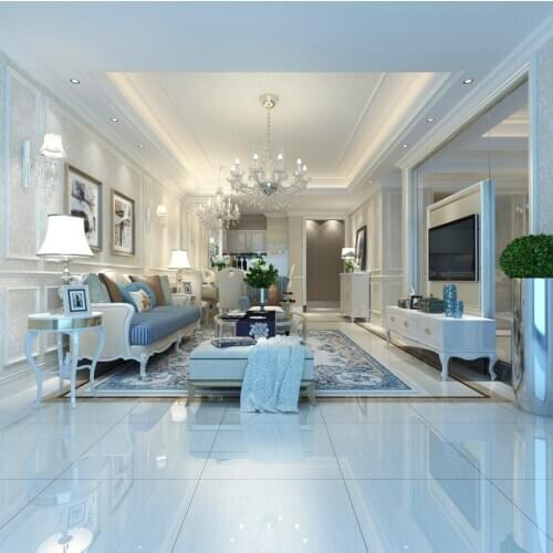 Blue Warm Room Scene Home Backdrop Holiday Photography Background Celebration Photo Booth Studio Decor