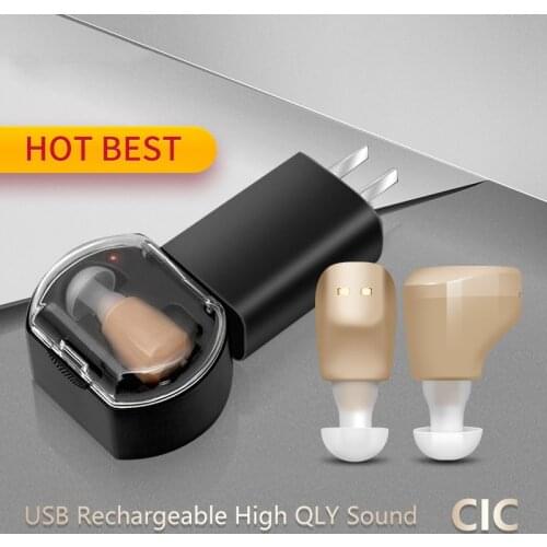 Hearing Aids For Seniors Severe Hearing Loss Noise Cancelling Sound Amplifier Mini Digital Wireless Ear Portable For Deafness