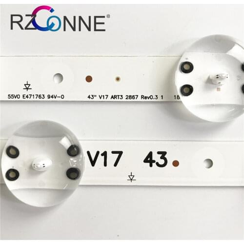 LED Backlight Strip 10 led for LG 43" V17 ART3 2867 Rev0.3 V17 43 43LJ614V 43LV340C 43UJ670V 43LJ622V 43UV340H 43UJ6565 43UJ6525