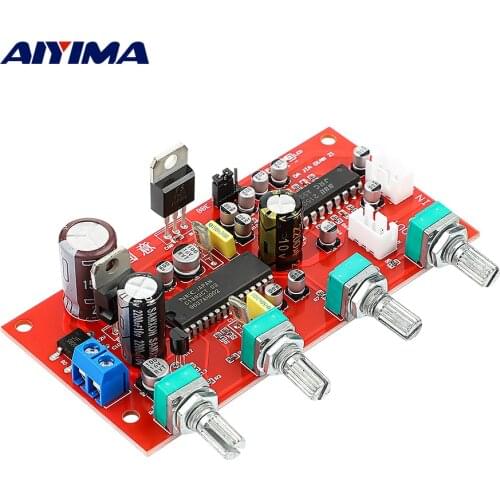 AIYIMA UPC1892 HIFI Stereo Preamp Amplifier Volume Tone Control JRC2150 BBE Preamplifier Treble Balance Bass Finished Board