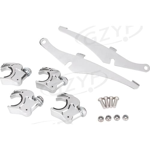 1 Pair Motorcycle Wind Screen Windshield Mount Bracket 41mm Fork Mounting Clamps Bracket Kit For Harley Dyna Sportster Models