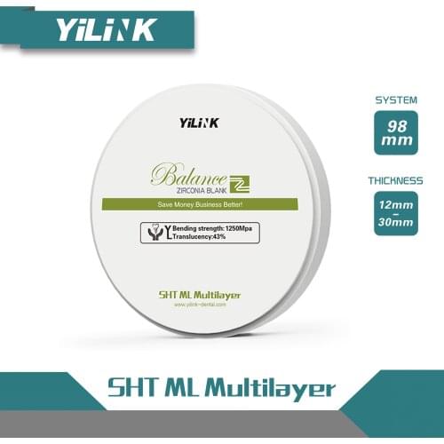 Dental Lab CAD CAM System Material SHTML for Bridege & Crown A1 Color 98mm14mm