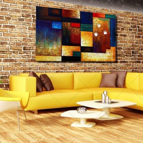 Decorative Pictures 1 Pieces Abstract Oil Painting On Canvas Handmade Art Picture Decoraction Modular Wall Art For Room Unframed