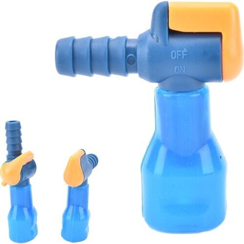 1pcs Blue Outdoor Water Bags Tube Silicone 90 Degree Straight Hydration Pack Suction Nozzle Bite Valve Camping Hiking