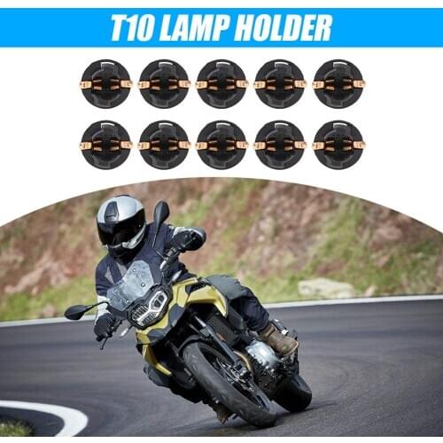 10x T10 Wedge Bulb Socket Twist Kit Lock Caring Personal Cars Accessories for Car License Plate Light Dome Map Lamp