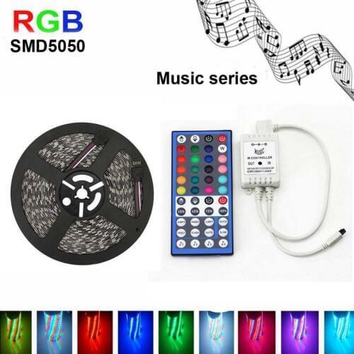 12v 5 Metre RGB SMD5050 300 Leds Colour Changing LED Strip Light Kit With 40Keys ,Music LED Strip Light Sync Strobe Light Strip