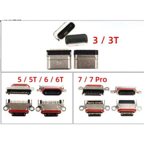 2 PCS USB Charging Port For Oneplus 3 ,3T, 5 , 5T, 6, 6T, 7, 7 Pro USB Charger Plug Socket Smartphone Repair Parts