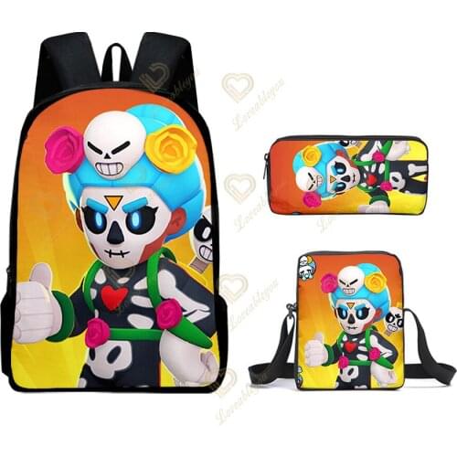 3pcs Leon Student Backpack Boys Girls Backpacks Back To School Bookbag 16 Inch Teenager School Bags for Boys Girls Mochilas