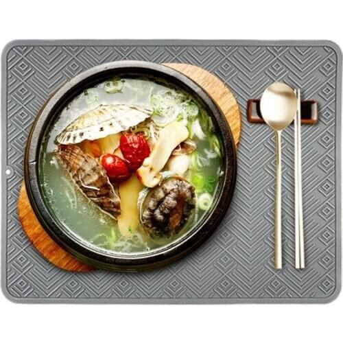 40*30cm Silicone Heat Resistant Cup Pad Anti-slip Silicone Coaster Mat Kitchen Dish Drying Mats