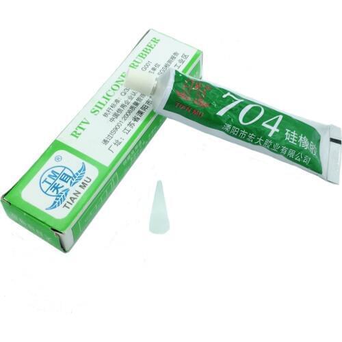5pcs 704 fixed high temperature resistant silicone rubber insulated sealing glue 704 waterproof silicone thermal conductive