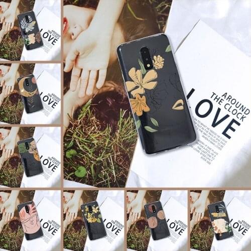 Phone Case For One Plus 7 7 Pro 6 6T 5 5T 3 3T Flower Girl Art Face Silicone Soft Back Cover For OnePlus 3 3T 5 5T 6 6T 7 7 Pro