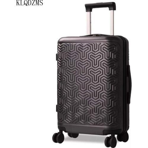 KLQDZMS 20 "24"28inch High Quality ABS+PC Rolling Luggage Spinner Men Business travel Suitcase Women Carry On Trolley Bag wheel