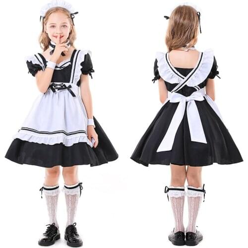 Black White Chocolate Cosplay Costume for Girl Cute Sweet Lolita Uinform Appealing Stage Waiter Costumes Party Maid Costume