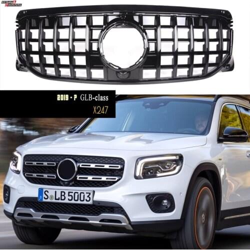 Black / Siver Panamerican ABS Grille for 2019+ GLB Class X247 Basic Trim, Will Not Fit For GLB45 or ANG Package