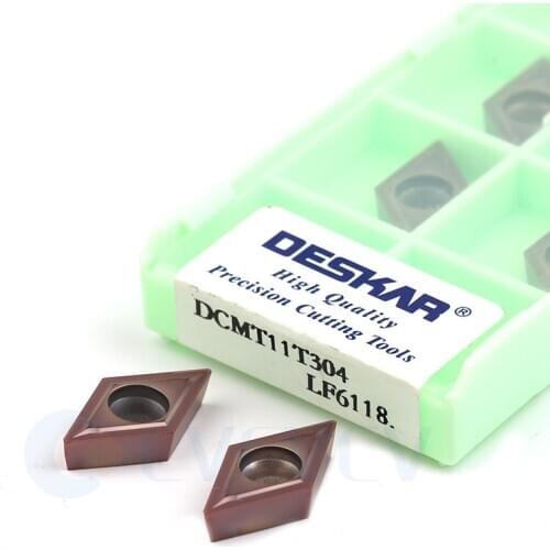 DCMT11T304 DCMT11T308 LF6118 100% original Turning inserts CNC Carbide inserts Lathe turning tools Stainless steel turning tool