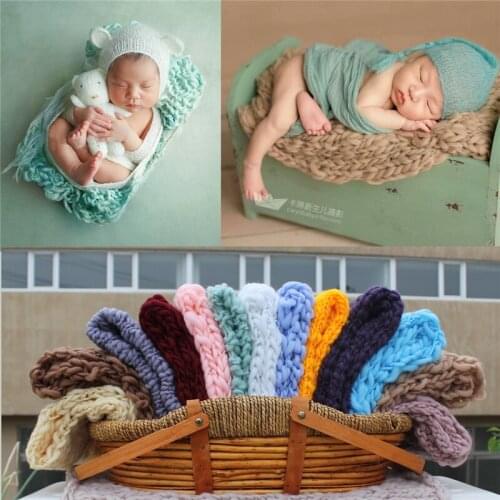 Baby Crochet Wool Blanket Photo Shoot For Newborn Photography Props Baby Photoshoot Studio Photoshoot Fotografia Accessories