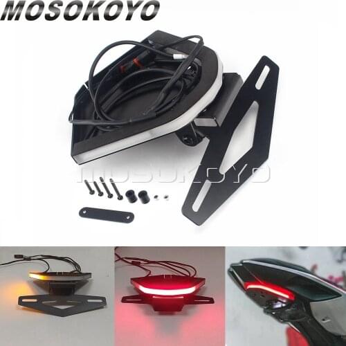 For BMW S1000RR 2020 Amber LED Light Integrated Taillight Turn Signals Tail Tidy Fender Eliminator License Plate Bracket Kit