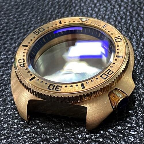 For NH35A NH36A Tin Bronze Watch Case Polished Case for NH35A NH36A Watch Movement Modification Part