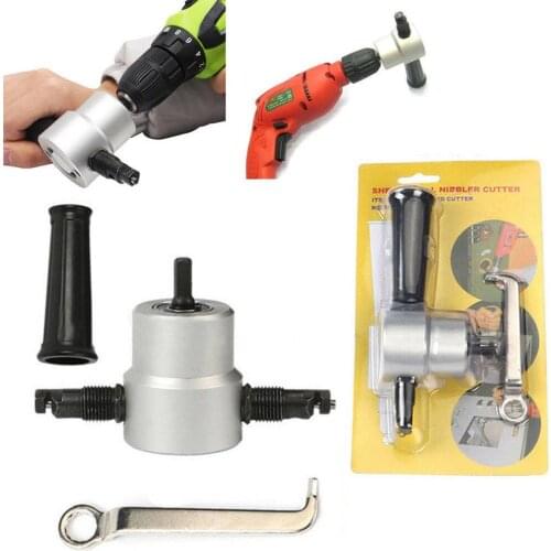 Double Head Sheet Metal Nibbler Cutter, Nibbler Hole Saw Cutter Drill Attachment Plate Open Hole Drill For Cutting Iron Steel