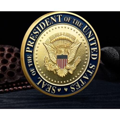 FLC Gold Coin White House Biden Eagle Gold-plated Commemorative Ccoin Foreign Trade Digital Virtual Coin Collection Gift