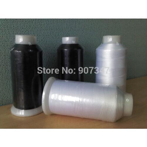 Hot Offer Polyester Bottom Sewing Thread 5000M/cone White and Black Colors + Free Shipping