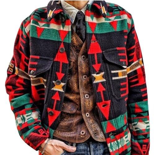 Fashion Mens Jacket Slim Fit Trend Coat Tops Male Stereo Patch Pocket Printed Single Breasted Lapel Jackets Long Sleeve Outwear