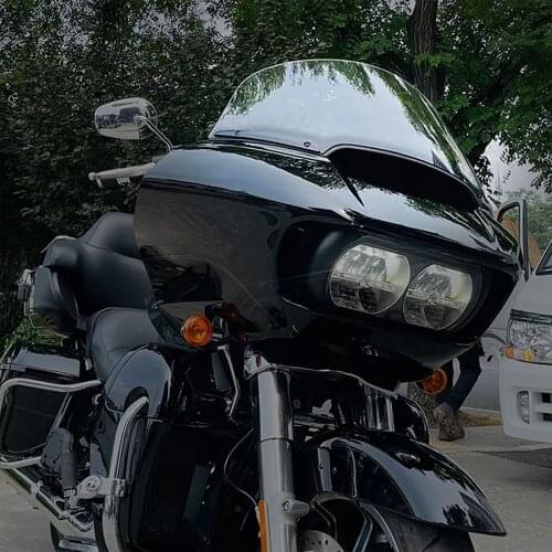 Windshield Windscreen For Harley-Davidson Road Glide Touring Double-lamp Gliding Motorcycle 2015 Hardened Transparent White