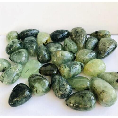 Natural bulk polished quartz prehnite tumble crystal healing stones for feng shui