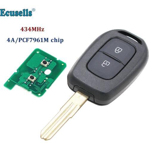 New Remote key 2 button 434MHZ with 4A PCF7961M chip for Renault Sandero Dacia Logan