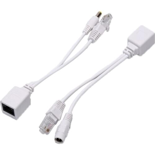 2pcs POE Cable Passive Power Over Ethernet Adapter Cable POE Splitter RJ45 Injector Power Supply Module 12-48v For IP Camera