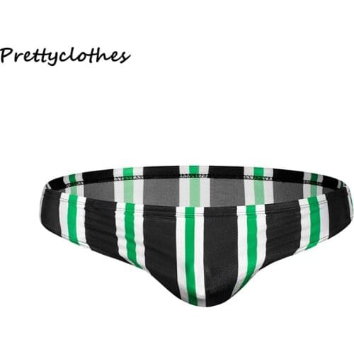 Hot Sports Quick-Dry Mens Striped Briefs Swimming Trunks Swimsuit With Casual Shorts For Men Swimwear 2021 Male For The Beach