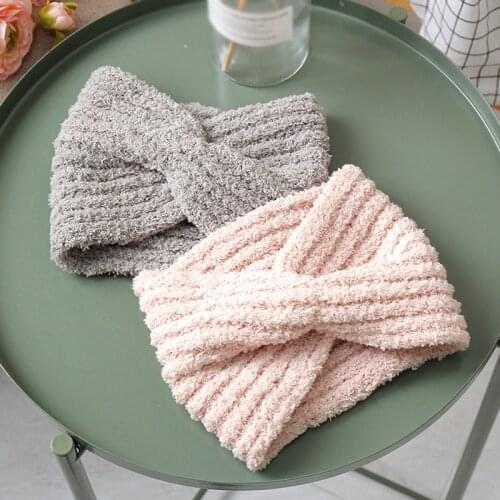 2021 Womens Wool Headbands Knitted Twisted Turban Head Wrap Bandage Winter Ear Warmer Girls Hairband Hair Accessories