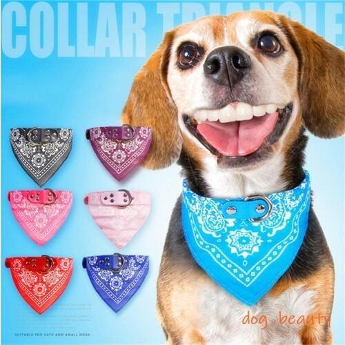 Pet Dog Scarf Collars Adjustable Puppy Triangular Bandana Pet Dog Cat Tie Collar Pet Supplies Free Shipping
