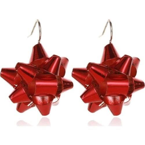 YLWHJJ Christmas Snowflake Ribbon Tassel Earrings Cartoon Bell Christmas Gift Elk Cute Earrings Christmas Earrings for Girls