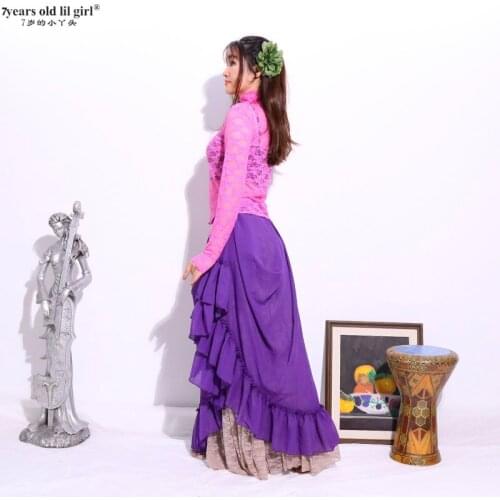 Sexy Lace Bellydance Top Women Dance Practice Gypsy Clothing HDD02