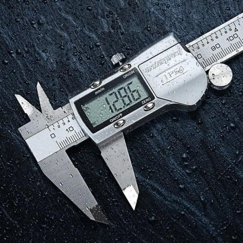 0-300mm High Precision Vernier Caliper Stainless Steel IP54 Waterproof Origin Mode Quality Caliper Measuring Tool