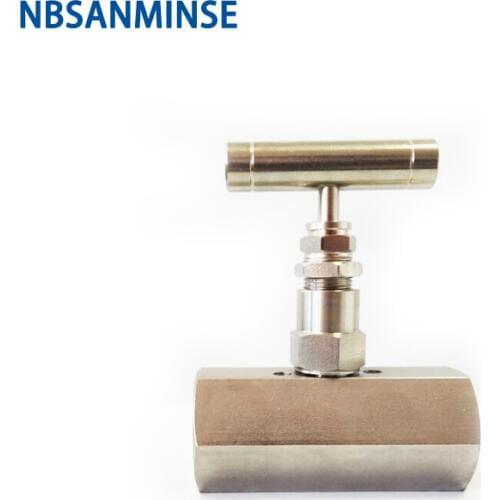 SPNV (F x F) (M x F) 1/4 3/8 Female Stainless Steel Needle Valve 6000 Psi Pressure NPT Inline Type NBSANMINSE