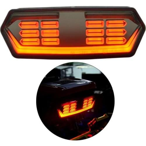 Motorcycle Integrated Rear Turn Signal Light Portable Tail Light Compatible with MSX125 Waterproof Indicator Light