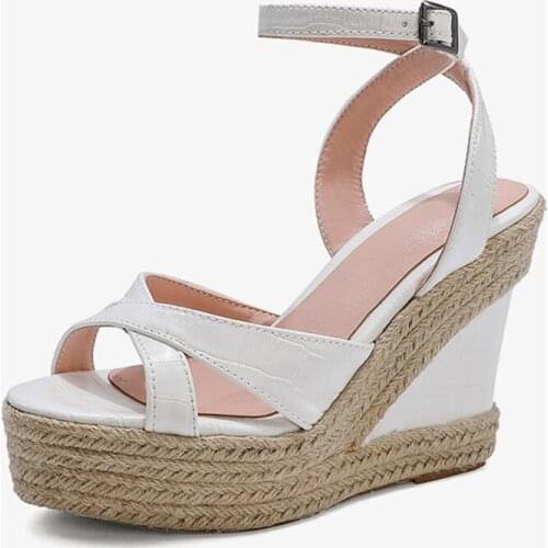 Yellow Women Wedge Sandals Summer Shoes Platform Sandals High Heels Casual Women High Sandals Large Size