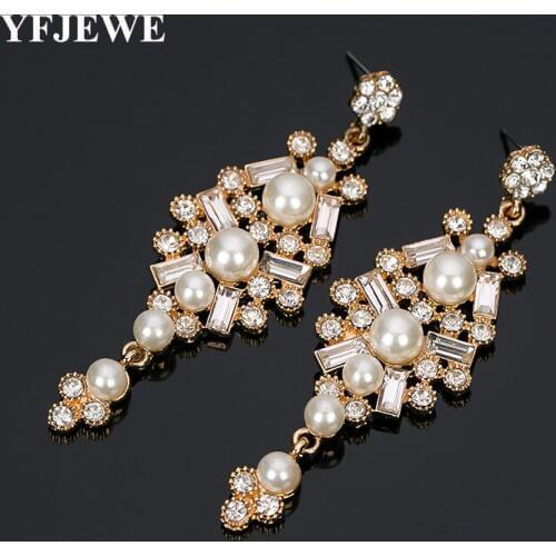 YFJEWE New Fashion New Dresses Wedding Jewelry Women Earrings Bijoux Genuine Elements Austrian Crystal Long Earring #E312