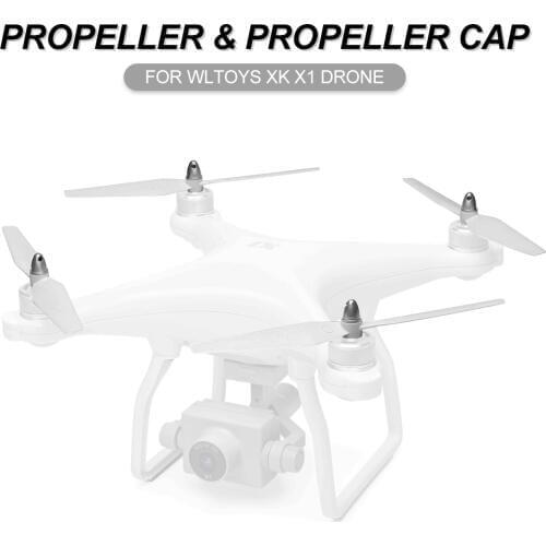 2 Pairs WLtoys XK X1 RC Drone Propeller with Cap Propeller for WLtoys XK X1 Drone Parts