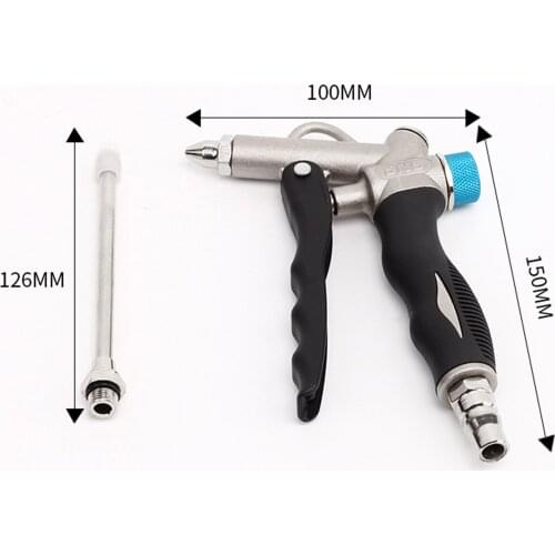 2-Way Air Blow Gun with Adjustable Air Flow and Extended Nozzle Air Water Inlet