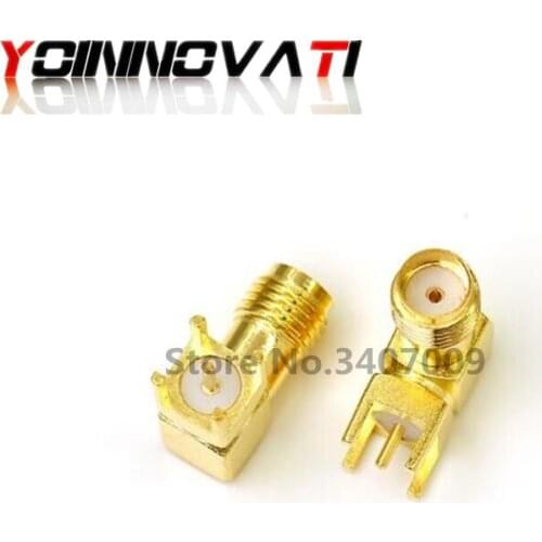 20PCS SMA Female Thru Hole Plug Right Angle 90 DEGREE ( SMA-KWE ) PCB Mount Connector RF Adapter