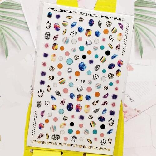 3D Stickers for Nails Color Leopard Print Pattern Designs Nail Art Decorations Foil Decals Manicure Accessories Decoraciones