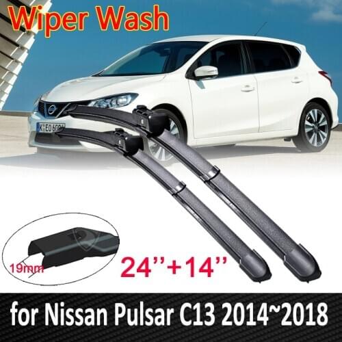 Car Wiper Blade for Nissan Pulsar C13 2014~2018 Europe Model Front Windscreen Windshield Brushes Wipers 2015 2016 2017 Car Goods