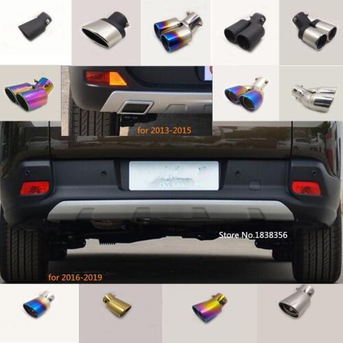 Car Styling muffler exterior end pipe outlet dedicate stainless steel exhaust tip tail For Peugeot 3008 2013 2014 2015-2019