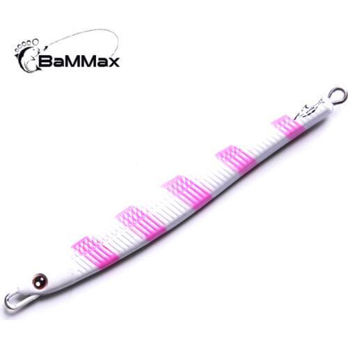 Bammax Fishing Lure 38.4g 10.8cm Metal Sequins Lures jig Spoon Lure shore jigging Spinner Bass hard Bait Iron Artificial tackle