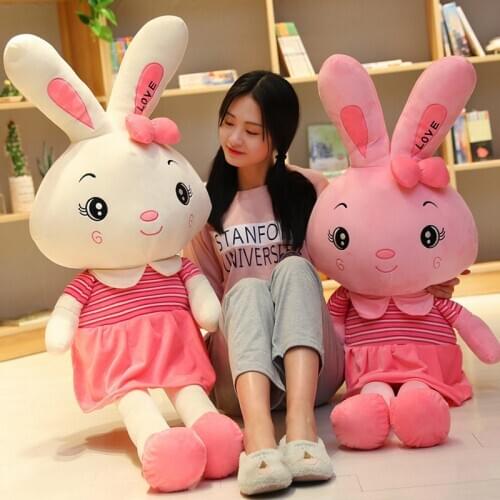 Big Cute LOVE Rabbit Plush Toy Stuffed Soft Rabbit Doll Baby Kids Toys Animal Toy Birthday Christmas Valentine Gift For Lover