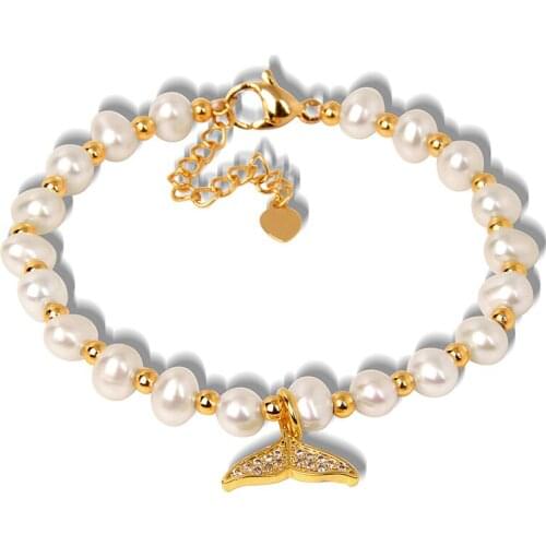Handmade Fine Round Natural White Freshwater Pearl Ladies Bracelet Simple Women Girls Elegant Jewelry Accessries Birthday Gifts