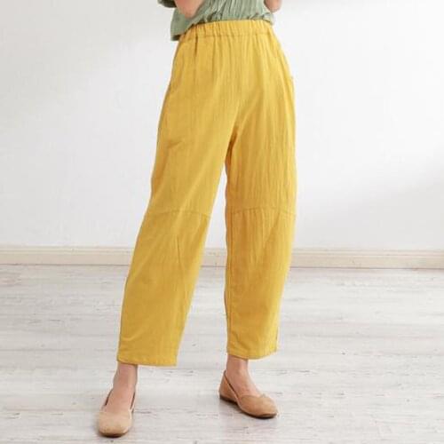 High waist Casual Pants Women loose Spring Summer 2021 New Womens Korean slim Harem pants Plus Size Nine pants 3XL